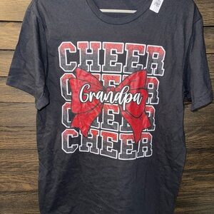 Gildan Men’s T-Shirt - Black with Red Cheer Design